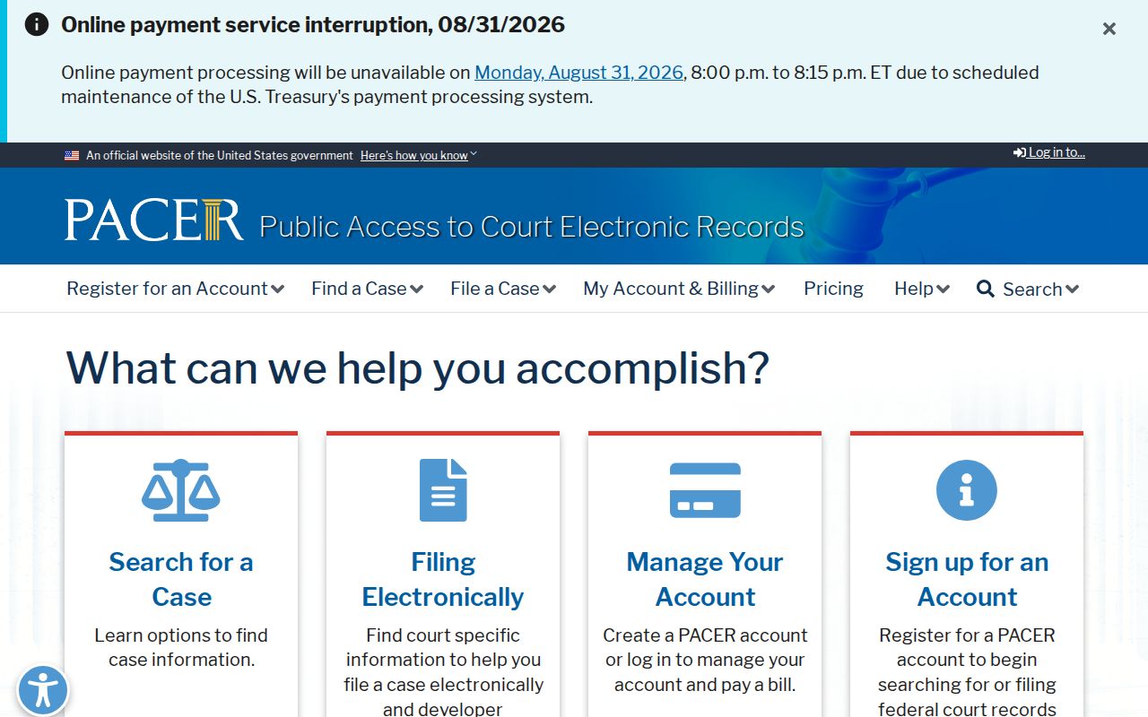 Bolivar County case lookup PACER federal court records