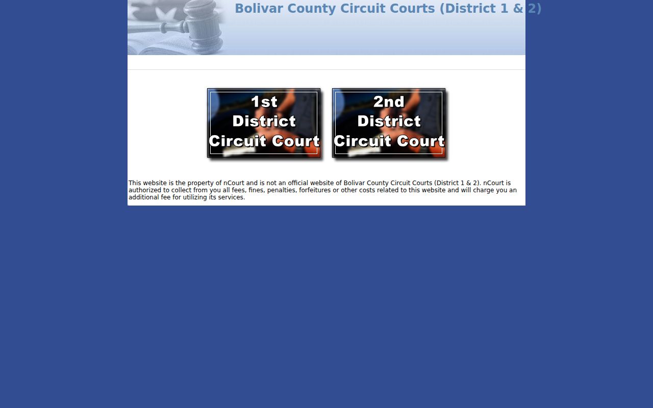 Bolivar County traffic tickets nCourt payment vendor notice